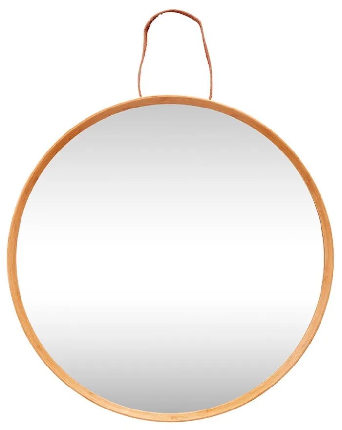 Стенно огледало с бамбукова рамка ø 60 cm Mood - Hübsch