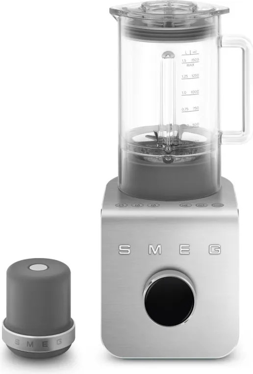 Блендер Smeg Collezione BLC02EGMEU, 1400W, 1.5 л, 22000 об/мин, 5 програми, 9 скорости, Трошене на лед, Неръждаема стомана, Изумрудено зелен/Инокс