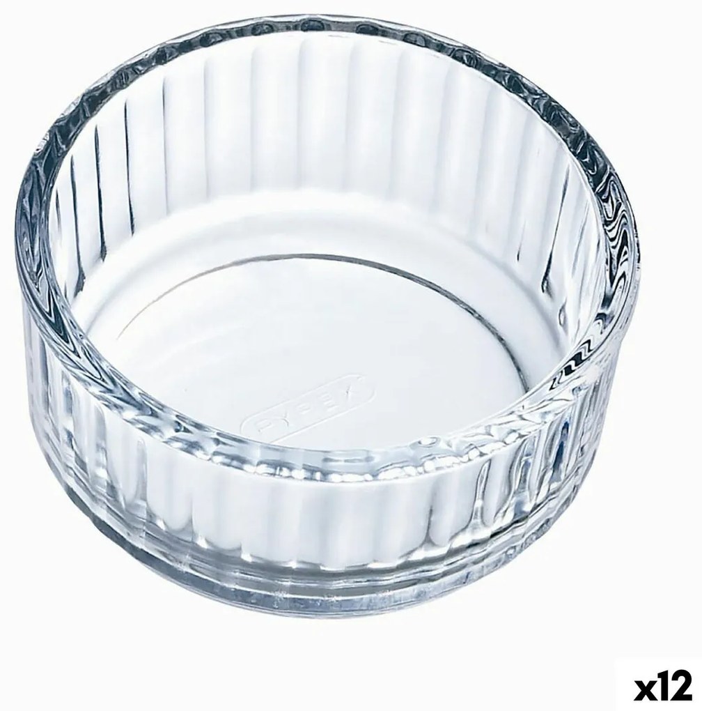 Форма за Флан Pyrex Classic Кръгъл Прозрачен 10 x 10 x 5 cm (12 броя)