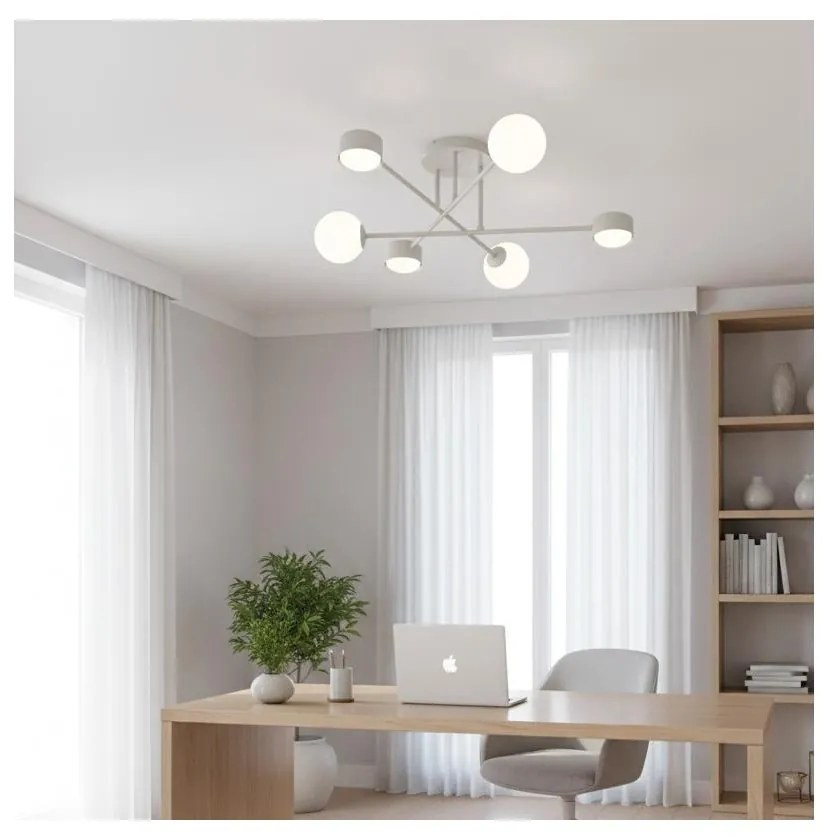 Плафонен полилей HOLON 3xG9/8W/230V + 3xGX53/12W бял