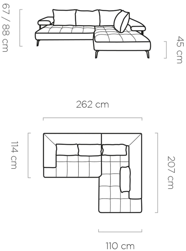 Ъглов диван Model-Gkri-Left