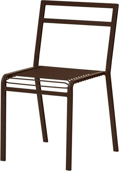 Тъмнокафяв градински стол метален Oto – noo.ma