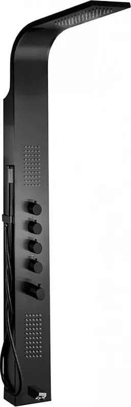 Mexen Timor душ панел с чучур, черен - 7621-04-70