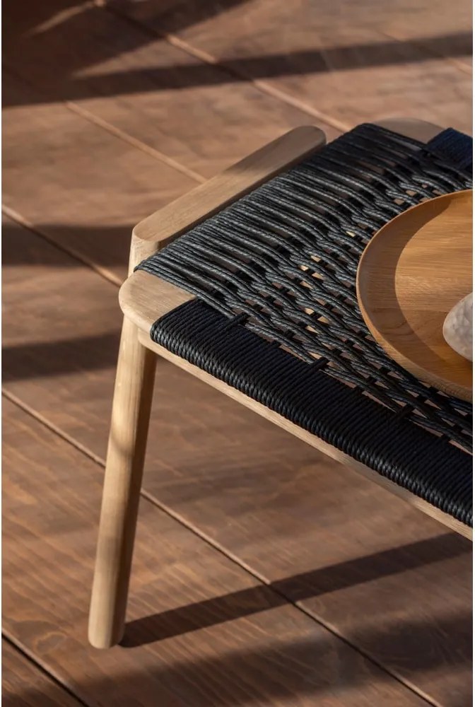 Пейка в черен и естествен цвят Klupa – Gazzda