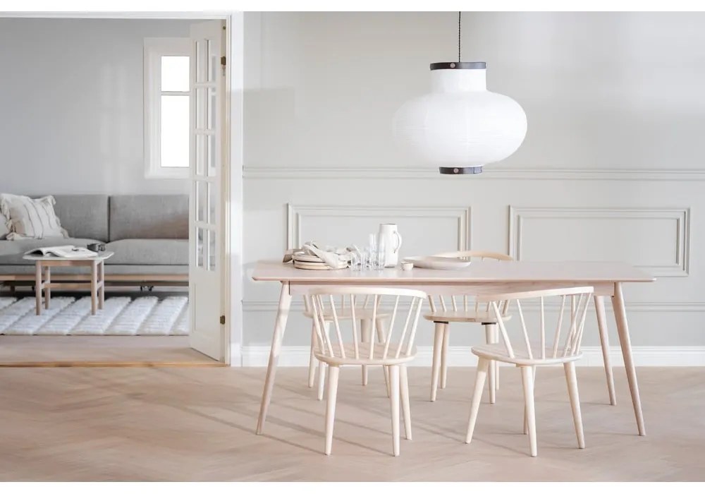 Сгъваема маса за хранене с плот от дъб 190x90 cm Yumi - Rowico