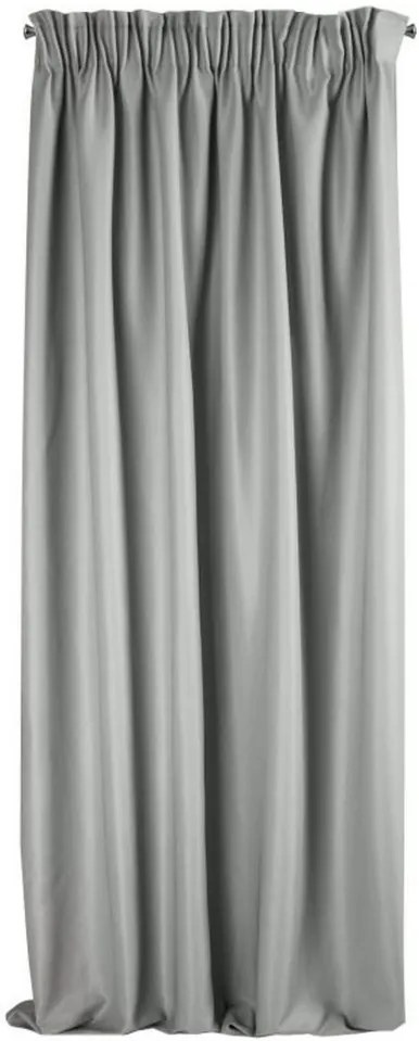 Висококачествена сива затъмняваща завеса с фина текстура на плата Дължина: 270 см