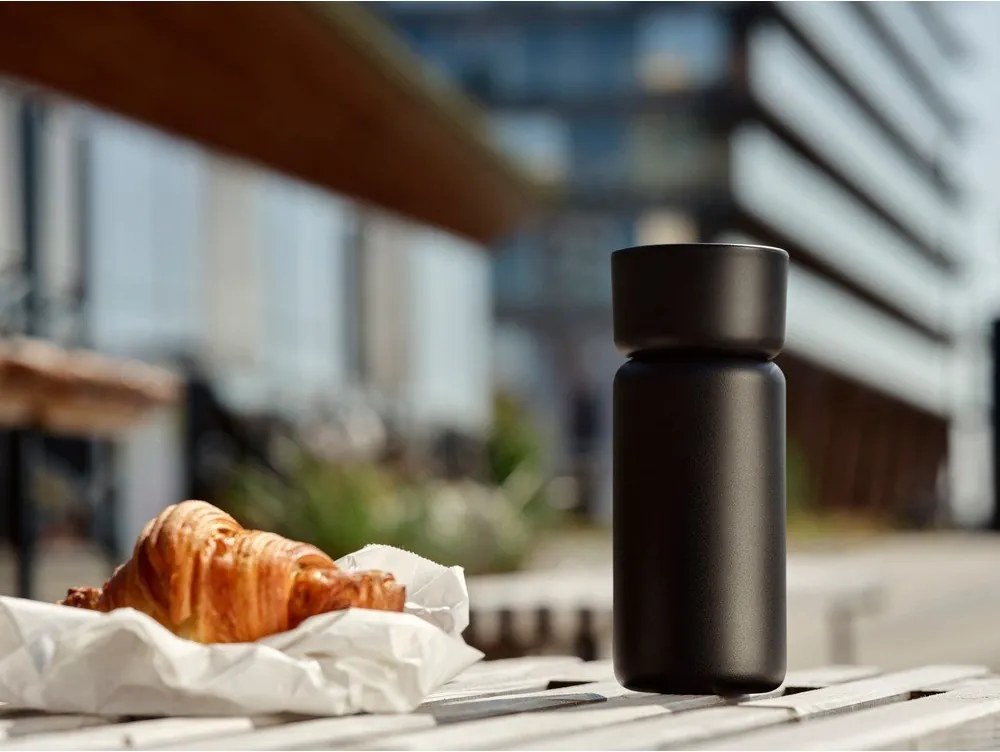 Черна термочаша от неръждаема стомана 400 ml Singles – Zone