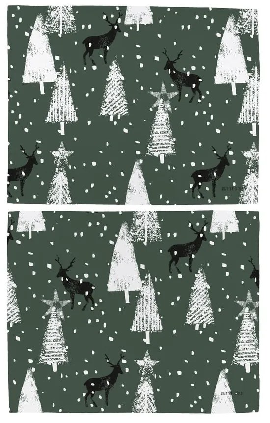 Подложки от плат с коледен мотив в комплект от 2 подложки 35x45 cm - Butter Kings