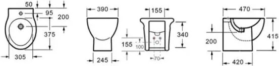 Биде етаж KARAG PAROS