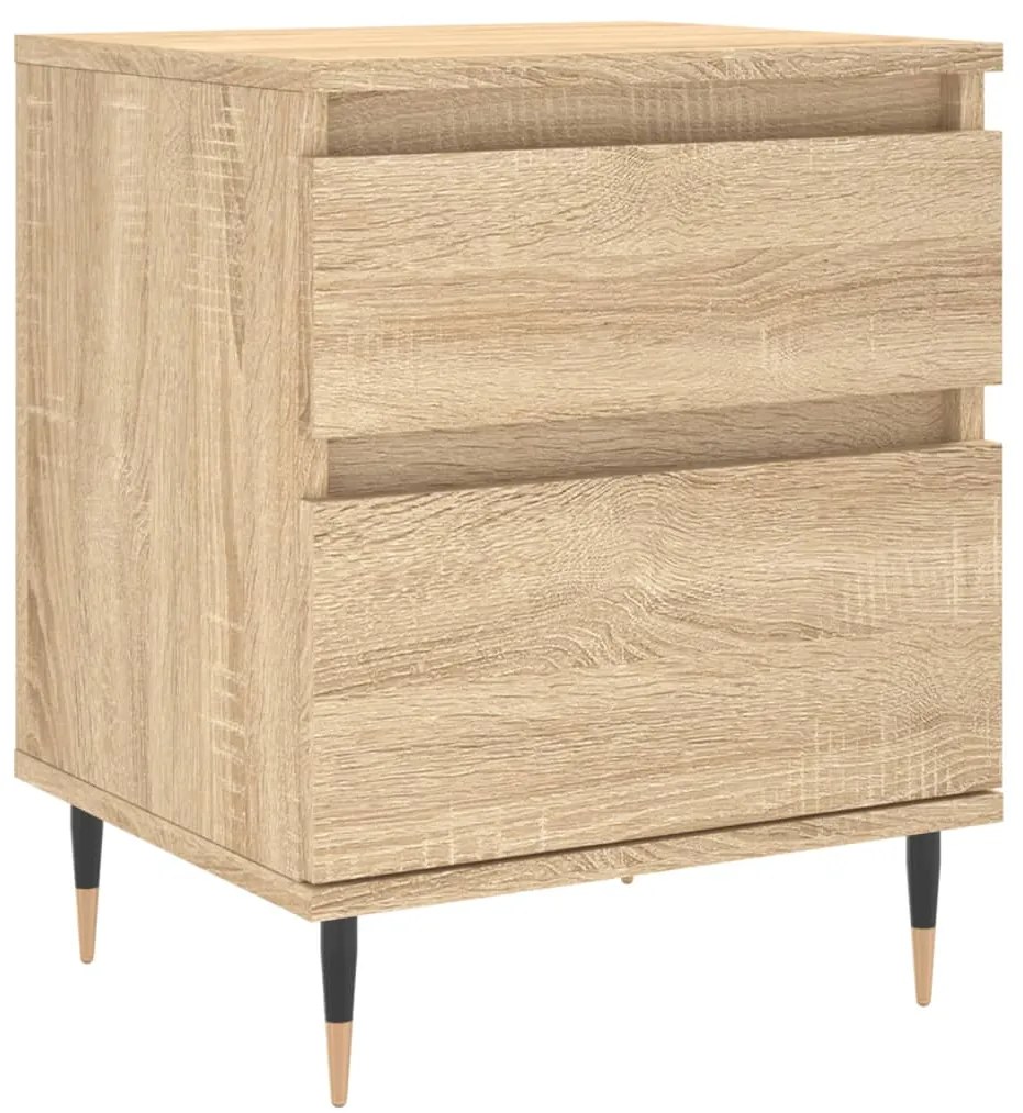 830658 vidaXL Нощно шкафче, сонома дъб, 40x35x50 см, инженерно дърво