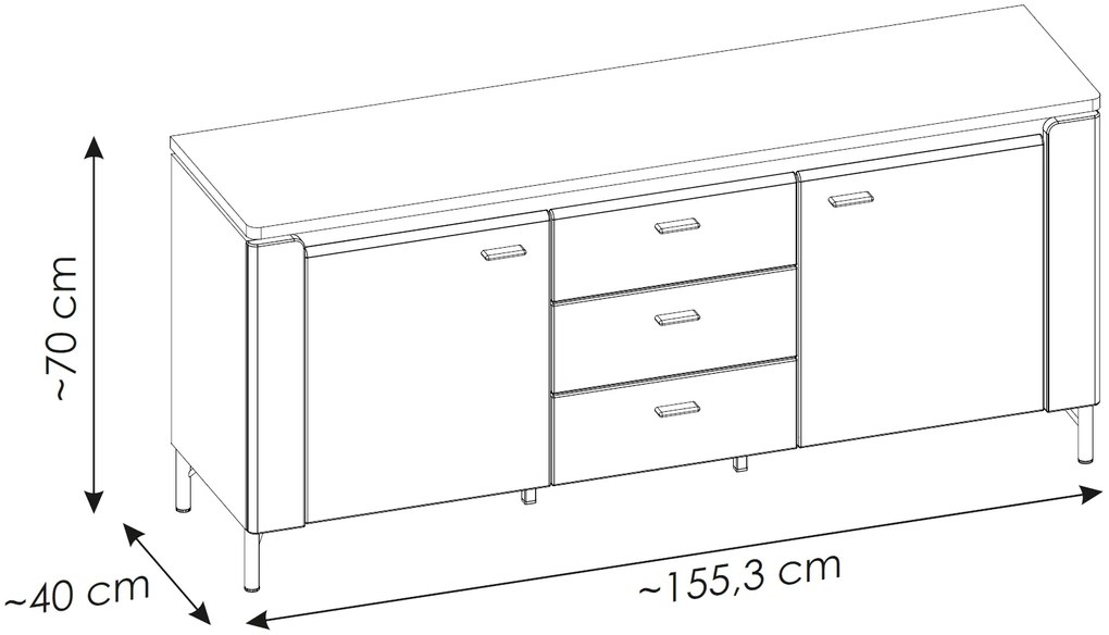 TV шкаф Eclat I-Leuko