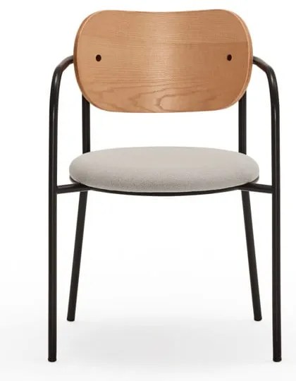 Сив трапезен стол в дъбов декор Eclipse - Teulat