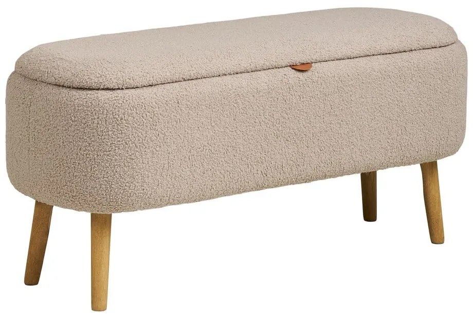 Бежова пейка от прежда с примки от букле Harlow – House Nordic