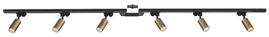 Zuma Line 3022 - Спот в релсова система TUBE 6xGU10/35W/230V черен/златист