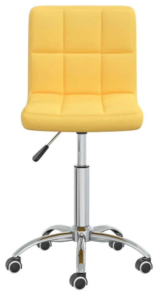 3087538 vidaXL Въртящ се трапезен стол, горчица, кадифе