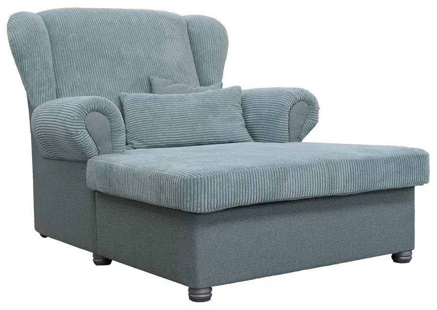 Сиво-син шезлонг от рипсено кадифе Lord – Ropez