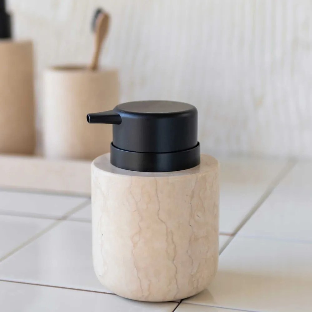 Дозатор за сапун от кремав мрамор 200 ml Marble - Mette Ditmer Denmark