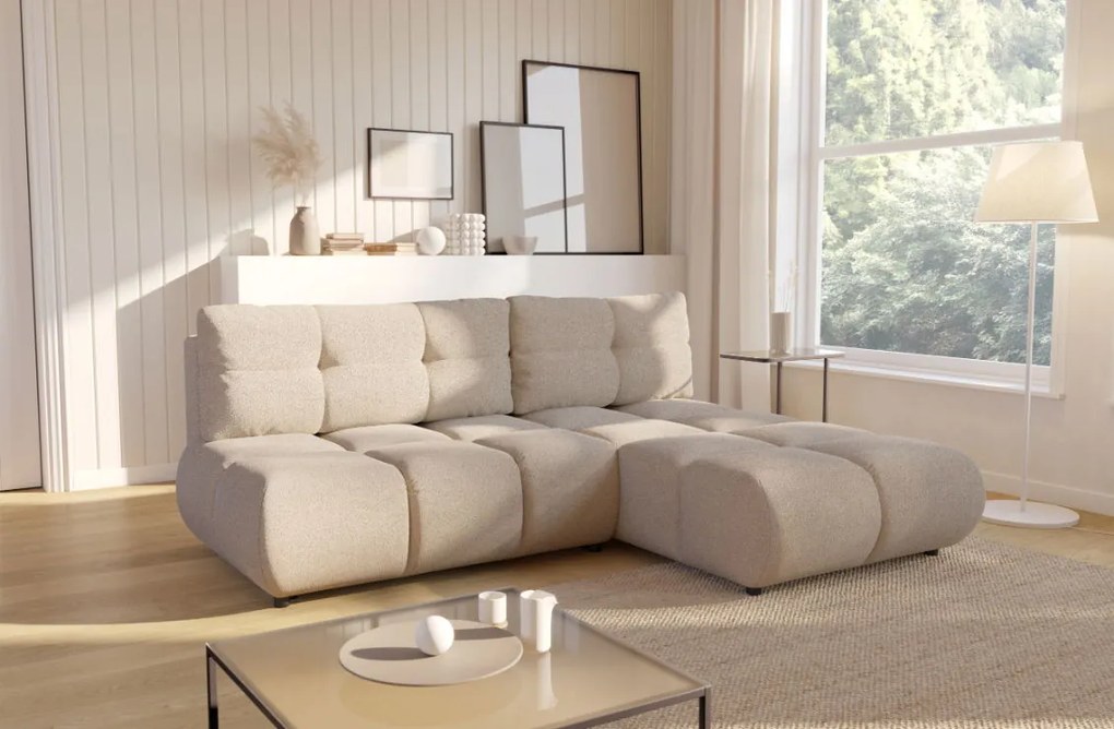 Ъглов Диван Лимо - Бежов - Десен