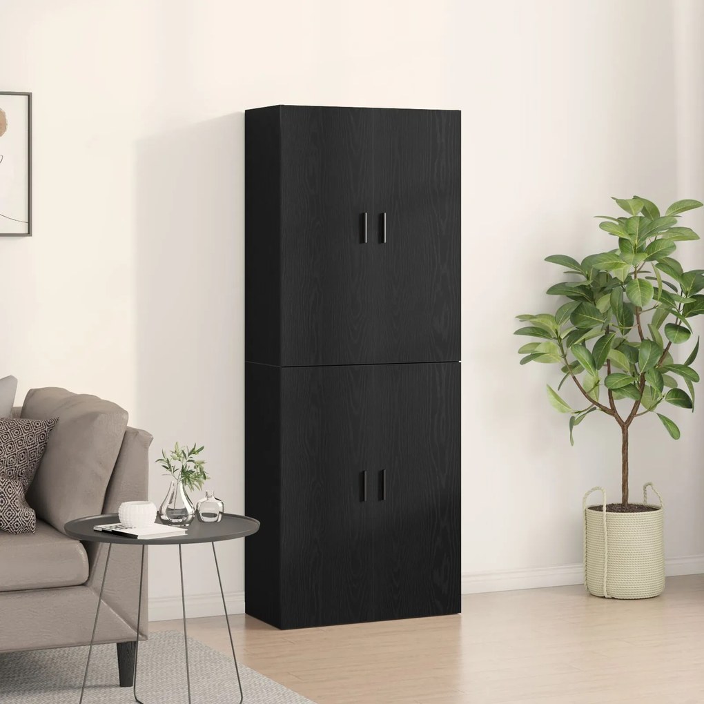Sonata H Cabinets 2 бр Черен дъб 69,5x34x180 см Инженерна дървесина