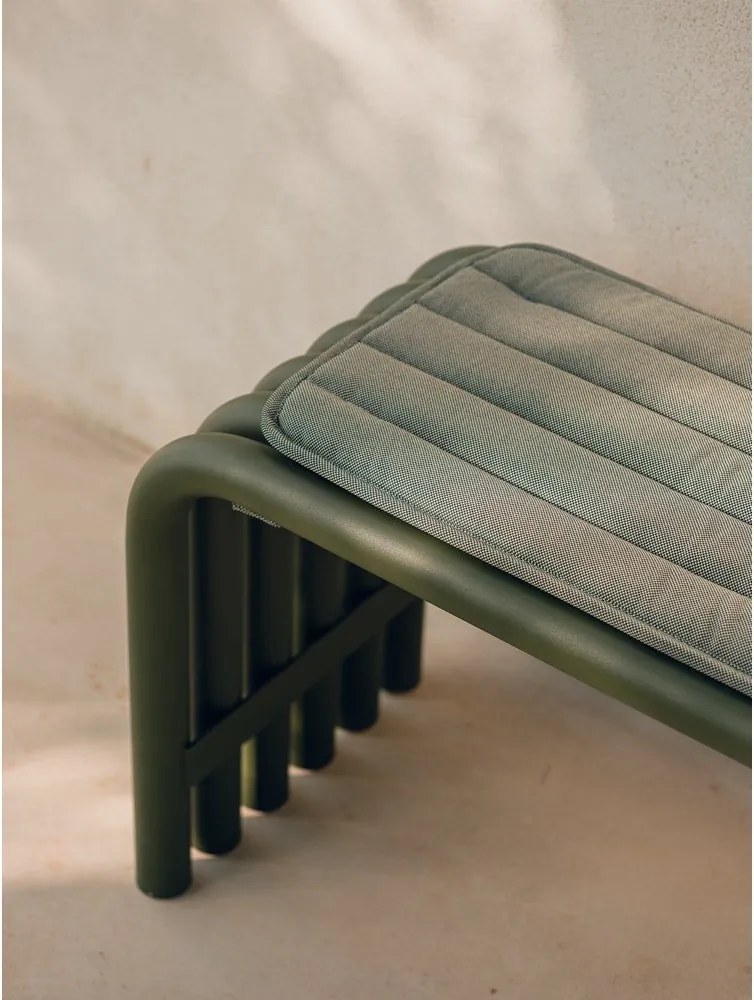 Зелена градинска пейка метална Nokk – noo.ma