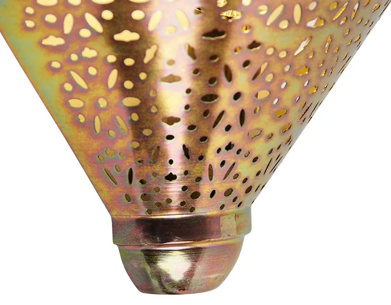 Ориенталска стенна лампа медна с шарка - Muraf