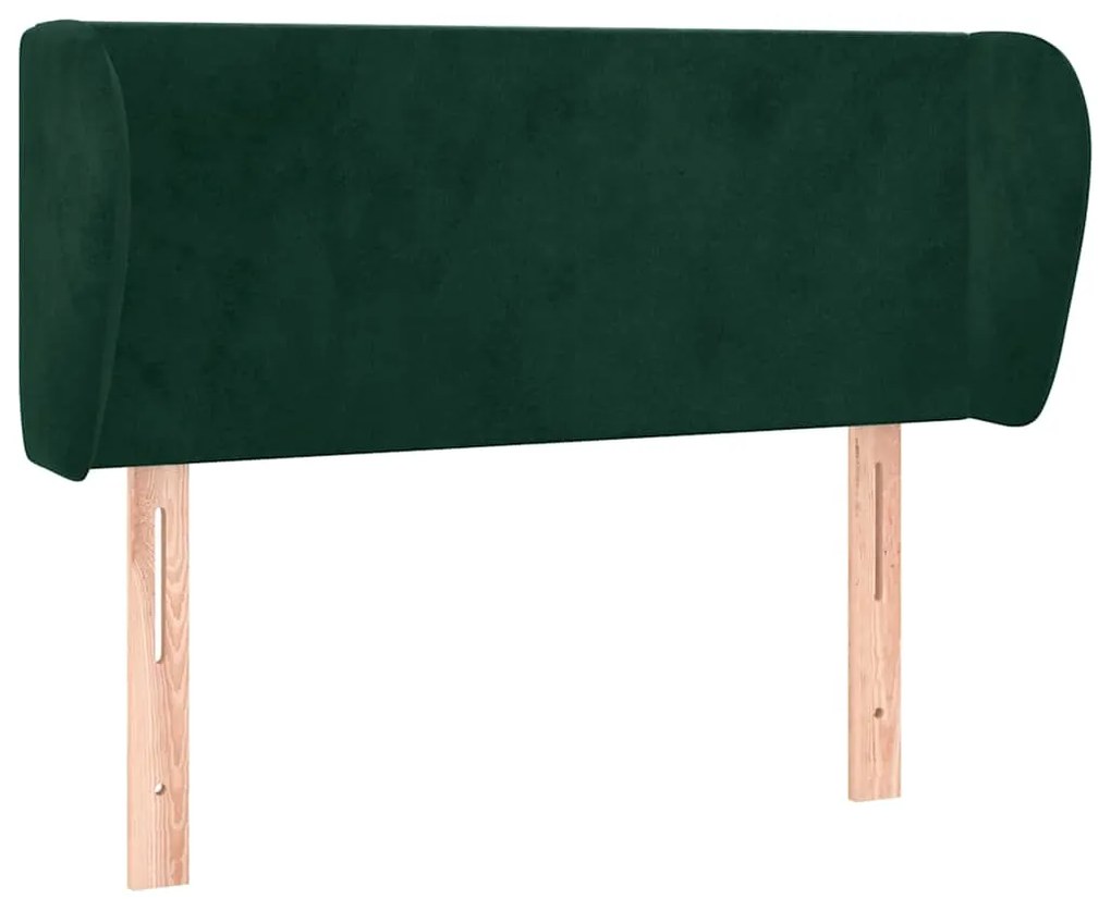3116897 vidaXL Горна табла за легло с уши, тъмнозелена, 83x23x78/88 см, кадифе