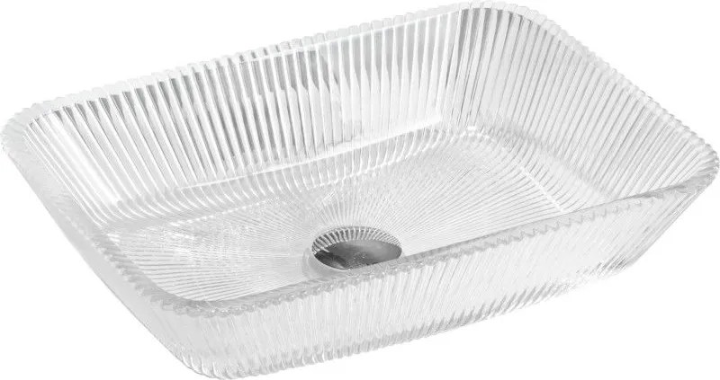 Mexen Tiva стъклена умивалник за монтаж върху плот 46 x 33 cm, прозрачна - 24184600