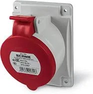 Scame Промишлен контакт 3P+N+Е 32A 380V IP54 серия Optima панелен монтаж 84х106мм  - 413.3267