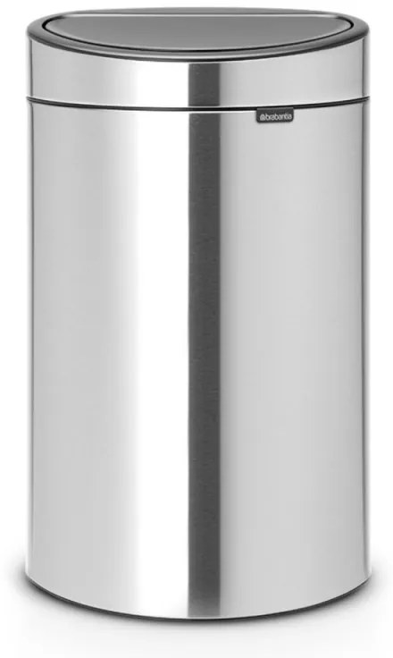 Кош за боклук Brabantia Touch Bin New Recycle 650527, 23+10 л, Безшумно и плавно затваряне, Плосък гръб, Устойчив на пръстови отпечатъци, Инокс/Мат