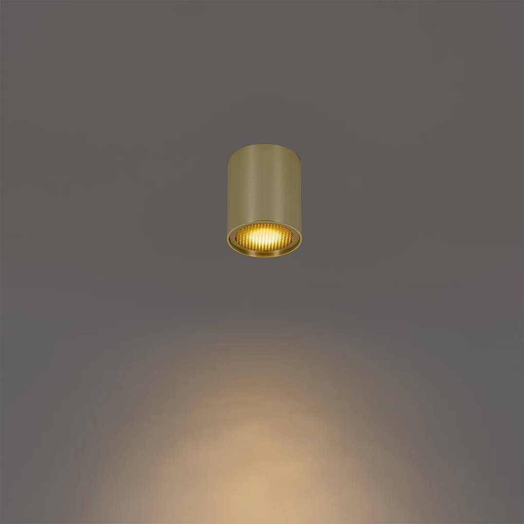 Дизайнерски повърхностно монтиран прожектор златен GU10 50mm - Tubo Honey