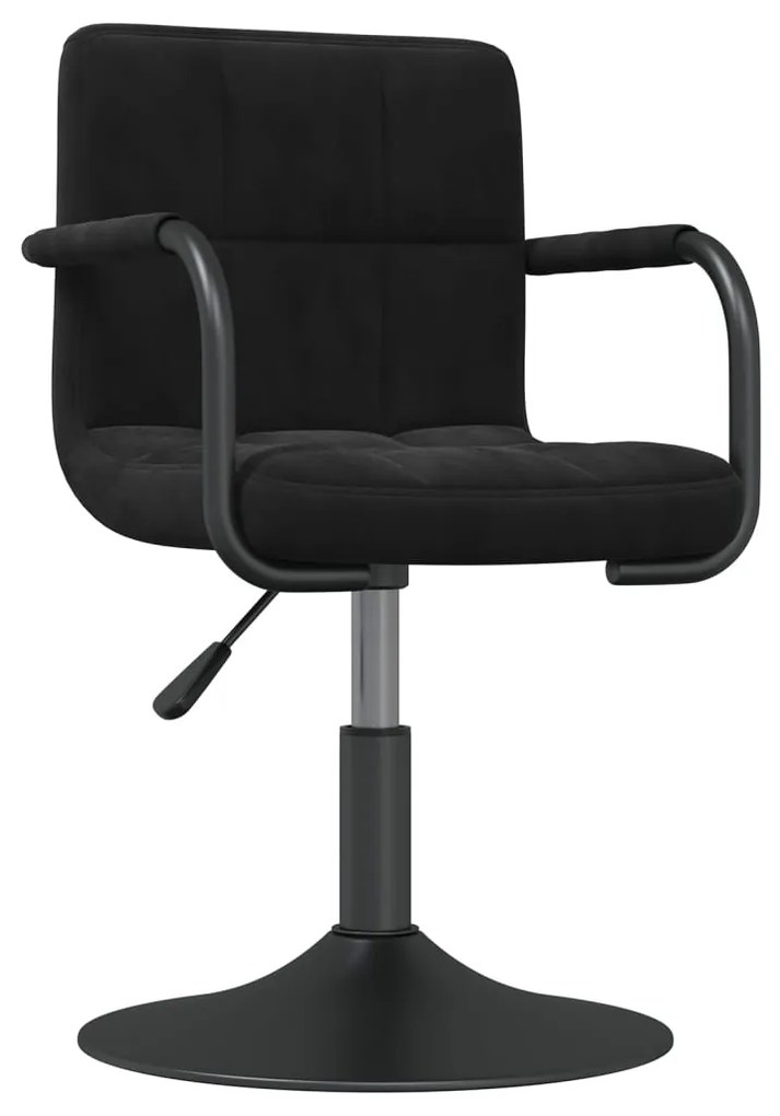 334603 vidaXL Бар табуретка, черна, кадифе