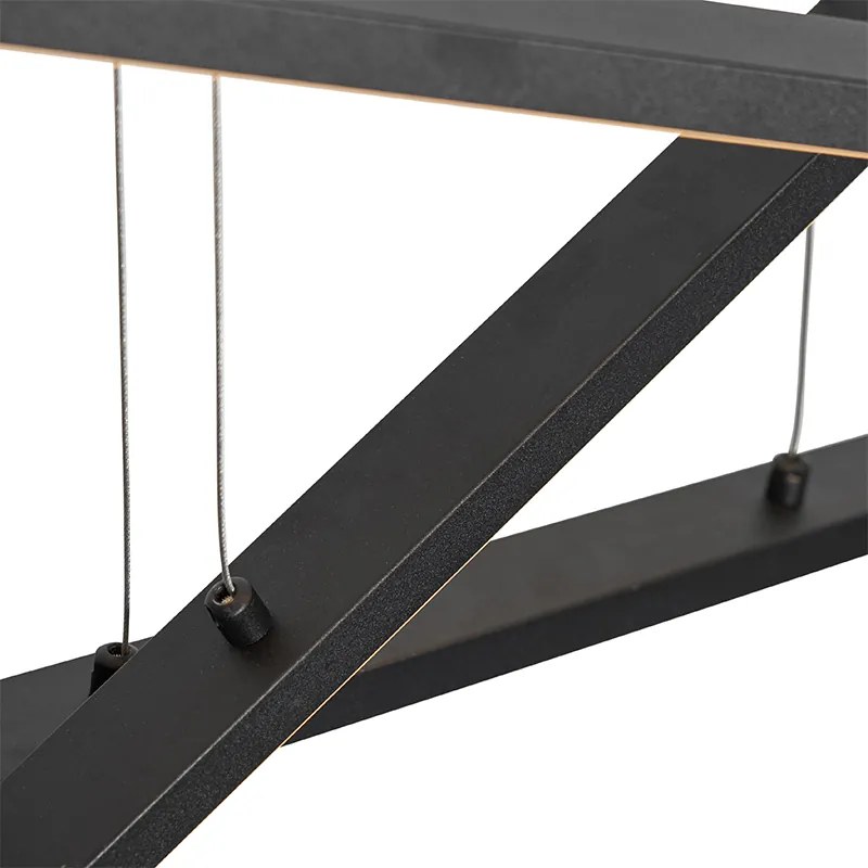 Висяща лампа черна с LED 3-степенна димируема 6-светлина - Jolanta