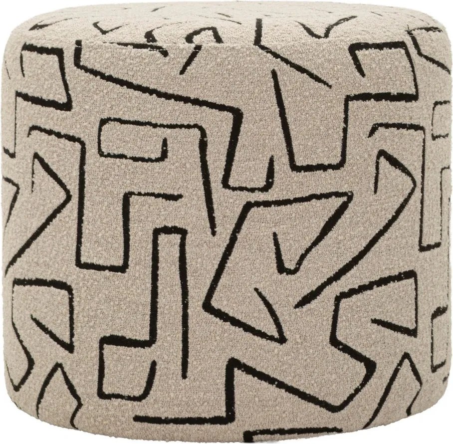 Бежова табуретка от букле Nairobi – Mauro Ferretti