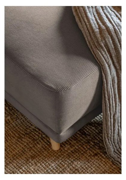 Светлокафяв велурен разтегателен диван (променлив) Lazy Lukka - Miuform