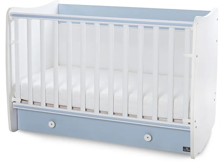 LORELLI Classic Легло-люлка 60/120 см. DREAM БЯЛО/ BABY BLUE
