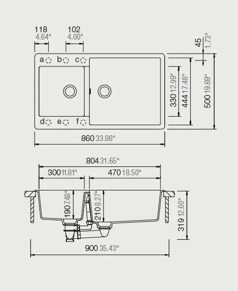 Мивка Schock Element Cristalite 31290-Leuko