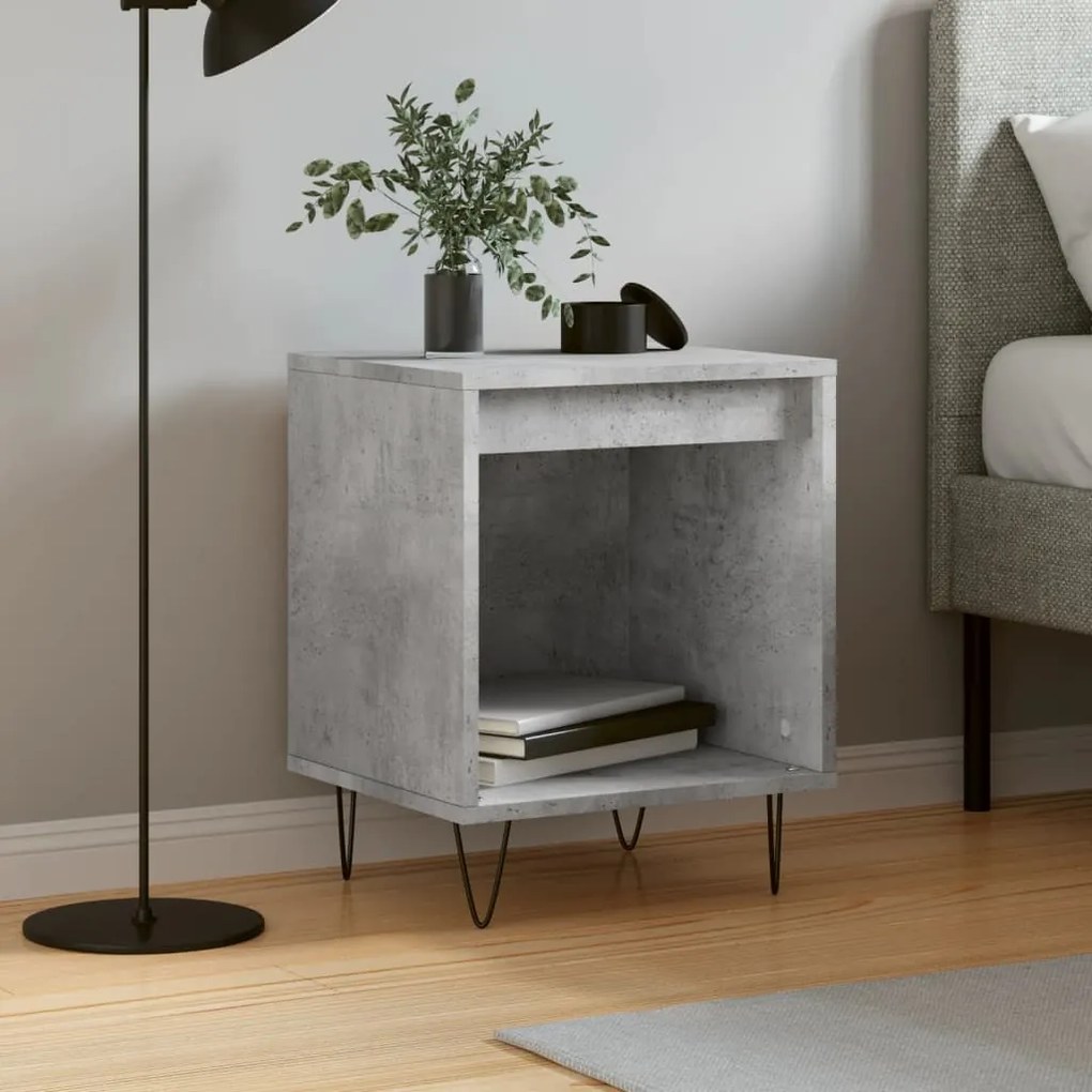 Sonata H Нощно шкафче бетонно сиво 40x35x50 см инженерно дърво