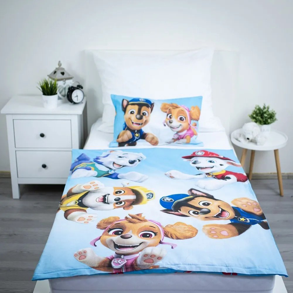 Памучно детско спално бельо за детско креватче 100x135 cm Paw Patrol – Jerry Fabrics