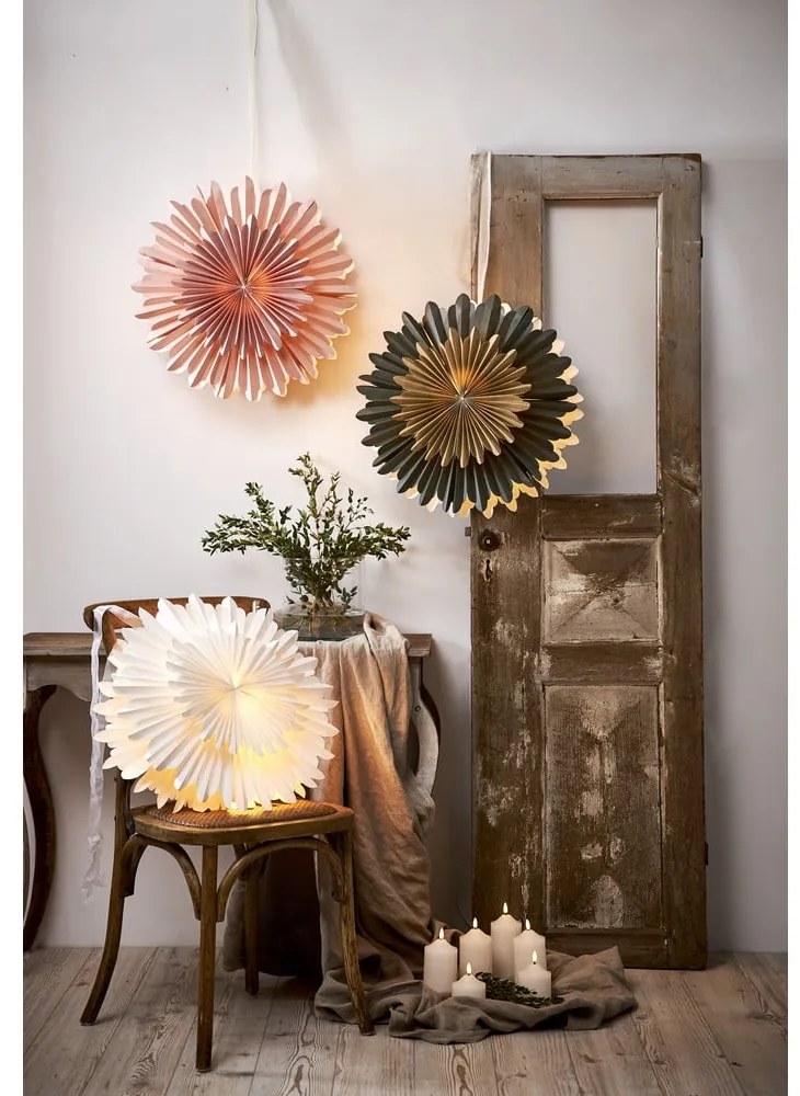 Зелена коледна украса , ø 55 cm Crystal - Star Trading