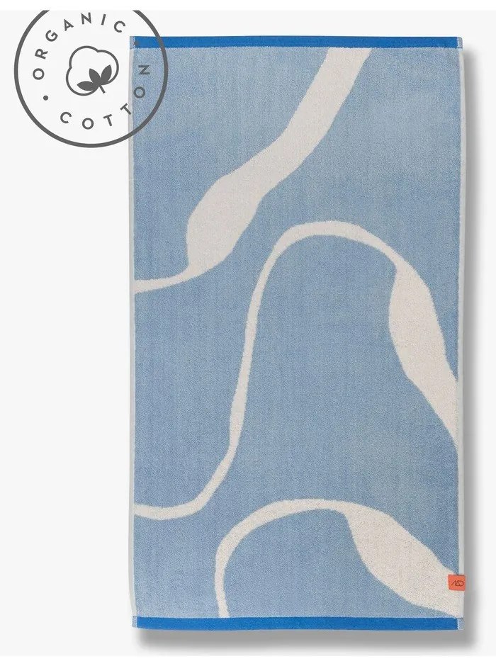 Бело-сини кърпи в комплект от 2 бр. от органичен памук 50x90 cm Nova Arte - Mette Ditmer Denmark