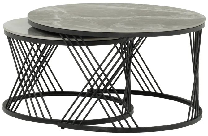 Комплект помощни холни масички LAHOLM - сив