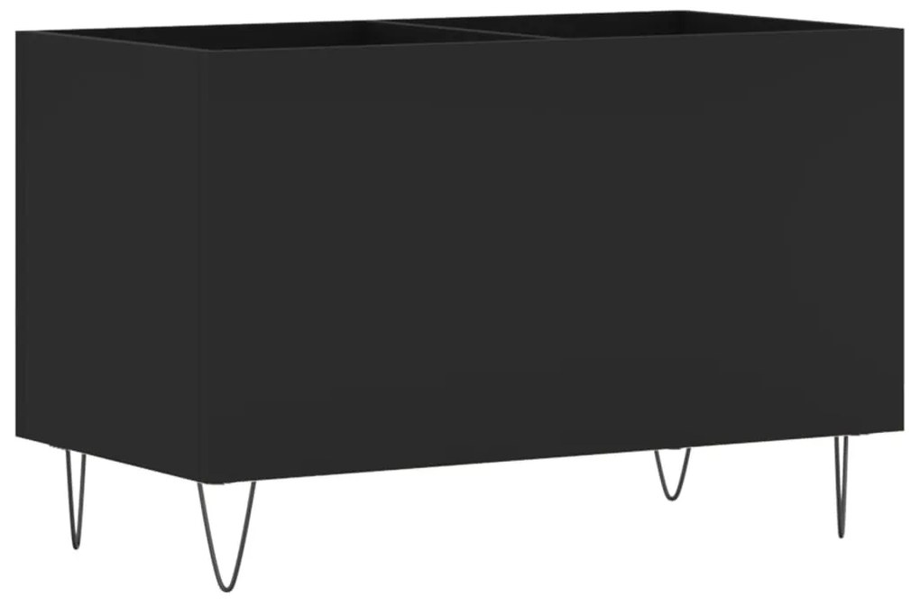831725 vidaXL Шкаф за грамофонни плочи черен 74,5x38x48 см инженерно дърво