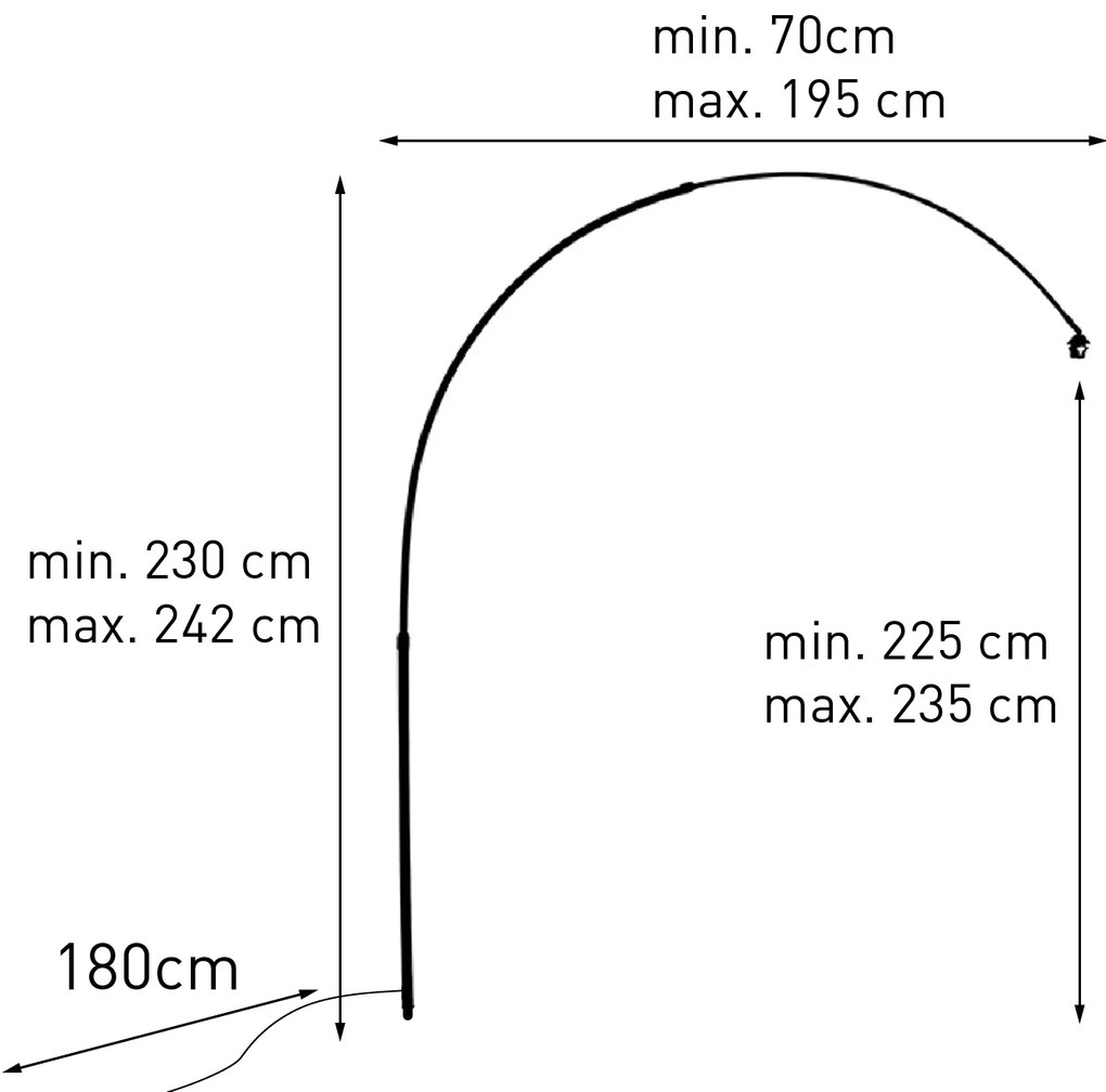 Месингова арка за XXL дъгова лампа без основа
