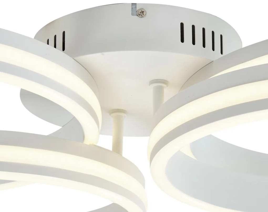 Таванна лампа бяла с LED 3-степенно димиране 4-светлини - Navara