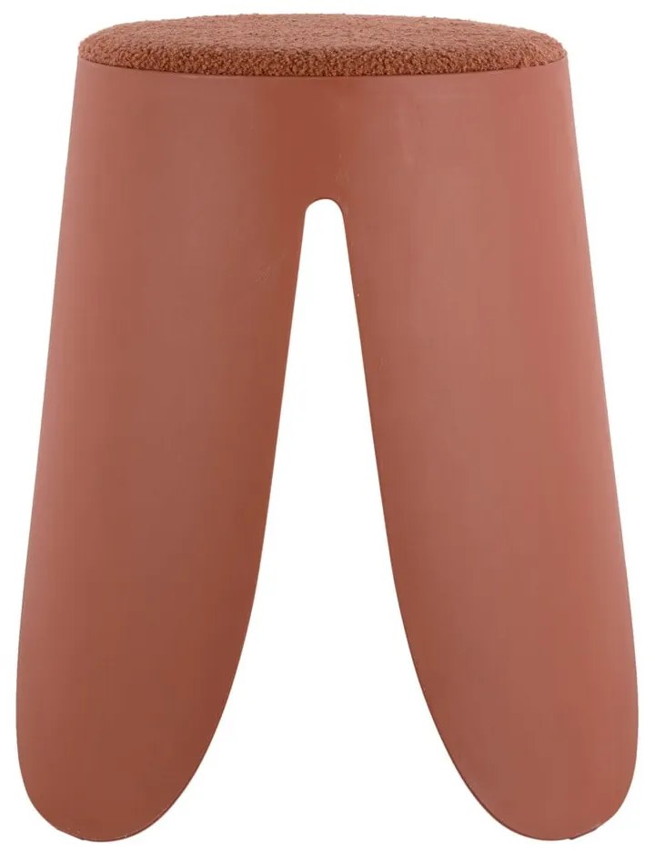 Светлочервена пластмасова табуретка Savor - Leitmotiv