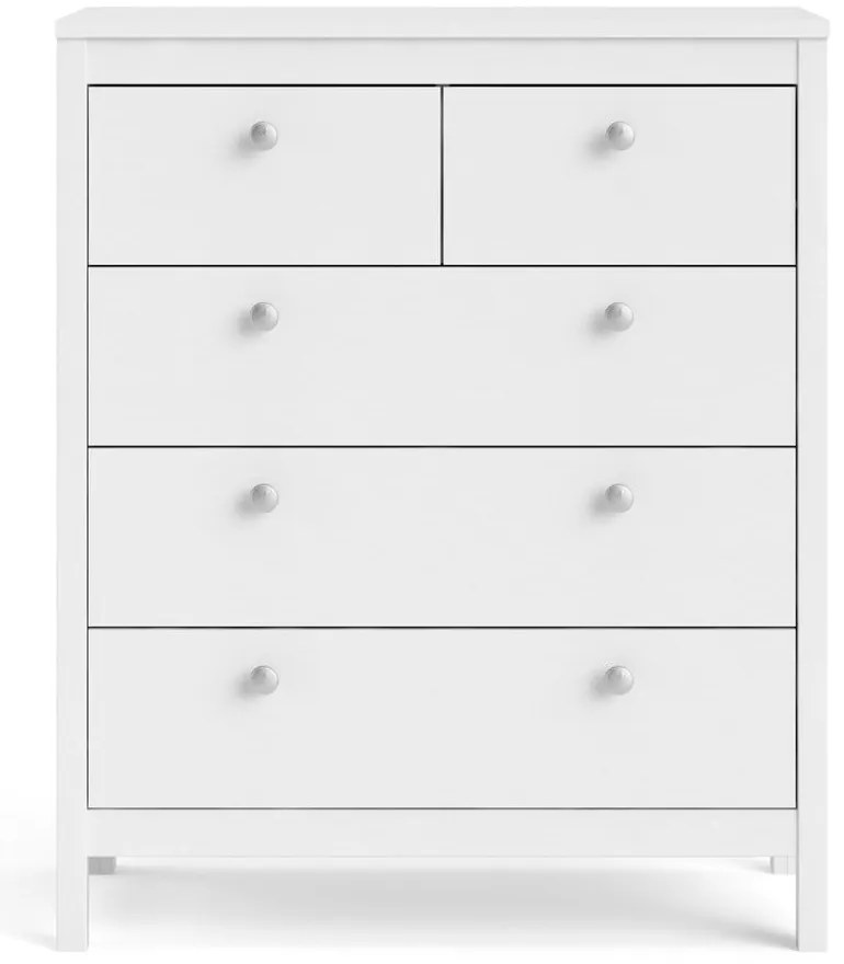 Бял висок скрин 82x99 cm Madrid – Tvilum