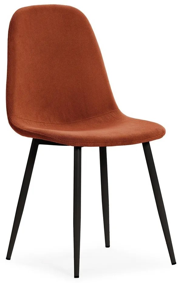 Теракотени тапицирани трапезни столове в комплект 4 бр. Minka – Marckeric