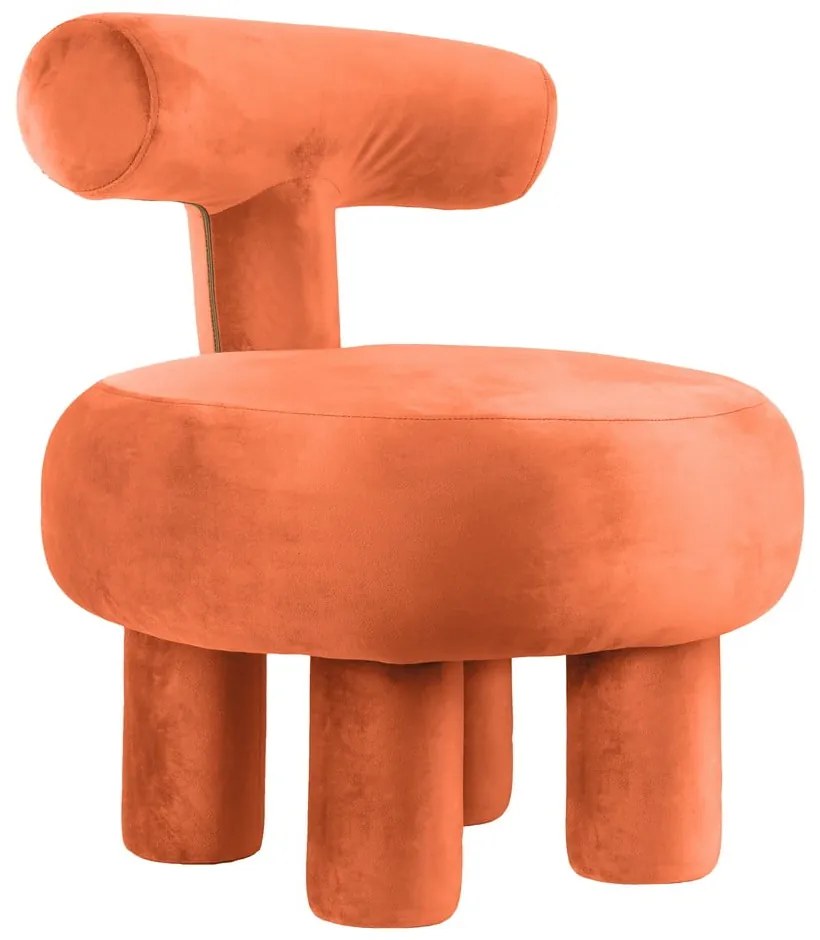 Оранжево кадифено кресло Abrazo – Leitmotiv
