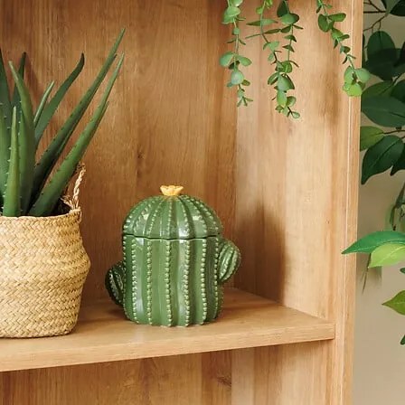 Кутия за съхранение atmosphera Yucatan, 16xH15.5x11cm, Керамика, Зелен