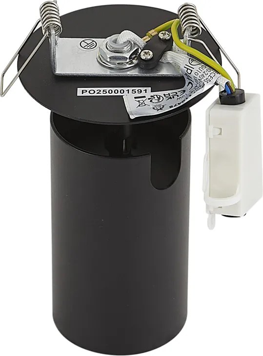 Модерен вграден прожектор черен GU10 50mm IP44 - Chels